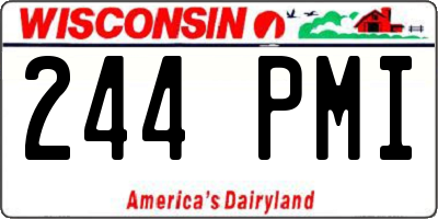 WI license plate 244PMI