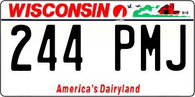 WI license plate 244PMJ