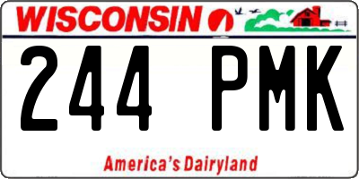 WI license plate 244PMK