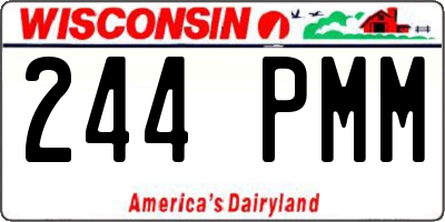 WI license plate 244PMM