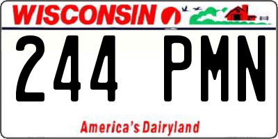 WI license plate 244PMN
