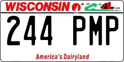 WI license plate 244PMP