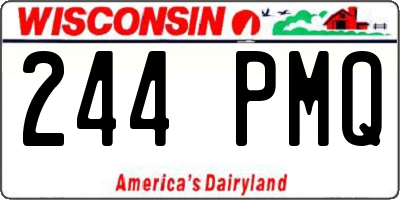 WI license plate 244PMQ