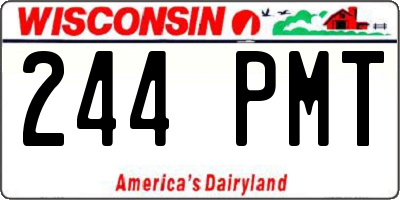 WI license plate 244PMT