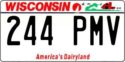 WI license plate 244PMV