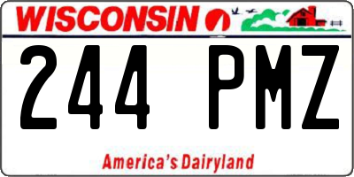 WI license plate 244PMZ