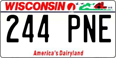 WI license plate 244PNE