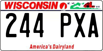 WI license plate 244PXA