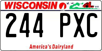 WI license plate 244PXC