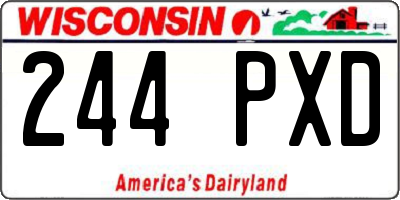 WI license plate 244PXD
