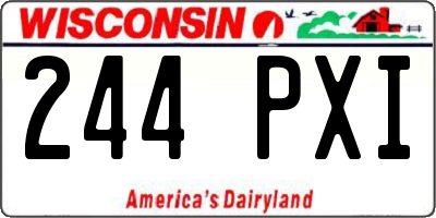 WI license plate 244PXI