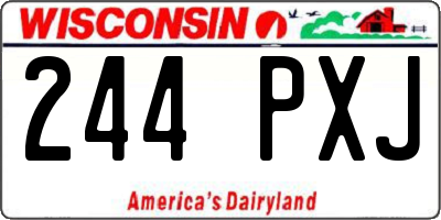 WI license plate 244PXJ