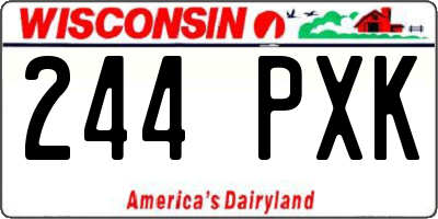 WI license plate 244PXK