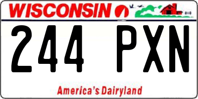 WI license plate 244PXN