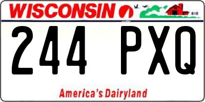 WI license plate 244PXQ