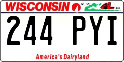 WI license plate 244PYI