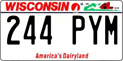 WI license plate 244PYM