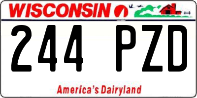 WI license plate 244PZD