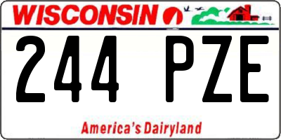 WI license plate 244PZE