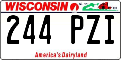 WI license plate 244PZI