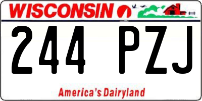 WI license plate 244PZJ