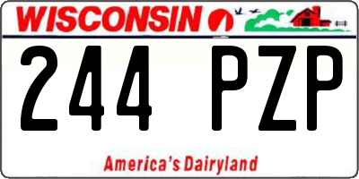 WI license plate 244PZP