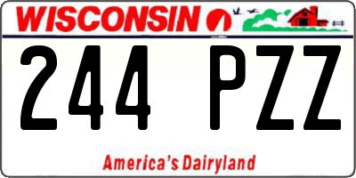 WI license plate 244PZZ