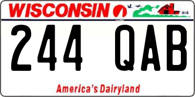 WI license plate 244QAB