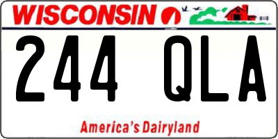 WI license plate 244QLA