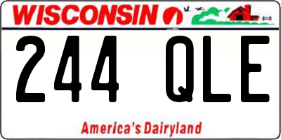 WI license plate 244QLE