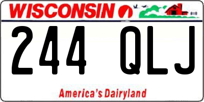 WI license plate 244QLJ