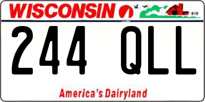 WI license plate 244QLL