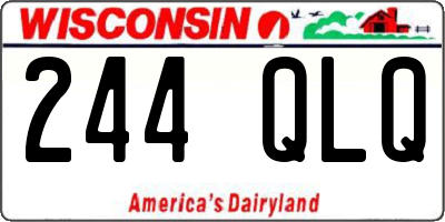 WI license plate 244QLQ