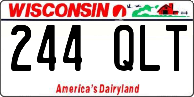 WI license plate 244QLT