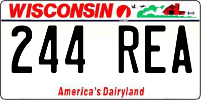 WI license plate 244REA