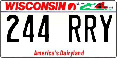 WI license plate 244RRY