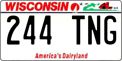 WI license plate 244TNG