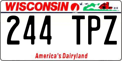 WI license plate 244TPZ