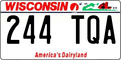 WI license plate 244TQA