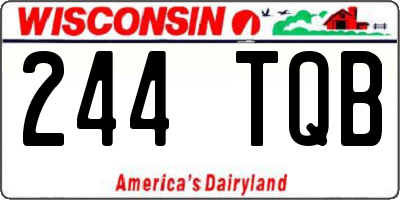 WI license plate 244TQB