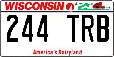 WI license plate 244TRB