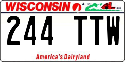 WI license plate 244TTW