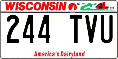 WI license plate 244TVU