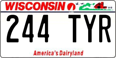 WI license plate 244TYR