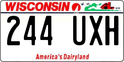 WI license plate 244UXH