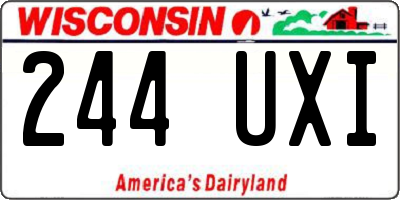WI license plate 244UXI