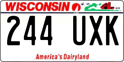 WI license plate 244UXK