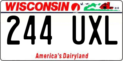 WI license plate 244UXL