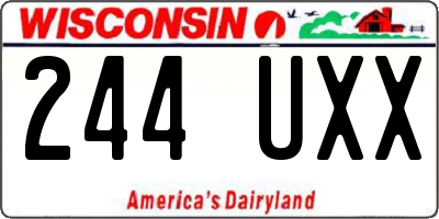 WI license plate 244UXX