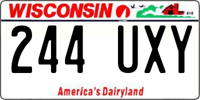 WI license plate 244UXY